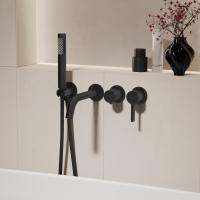 Смеситель для ванны Villa VTFW-1VL1MB, встраиваемый, черный