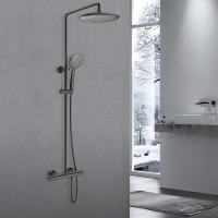 Душевая стойка Desire VSFS-1D0TGM термостат без излива, 25см верх душ, вороненая сталь