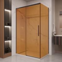 Душевой уголок Stella VSR-1ST9012GSB, 1200*900, черный, стекло янтарь