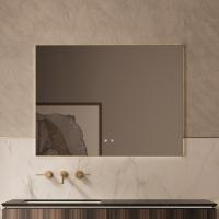 Зеркало LED VLM-4F100BG-2 1000х800 c сенсорным выключателем, антизапотевание, брашированное золото