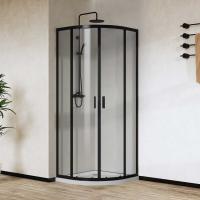 Душевой уголок City VSQ-5CT900CLB, 900*900, черный матовый, стекло прозрачное 