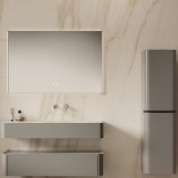 База под раковину Caprise 1200 подвесная, 1 выкатной ящик soft close, светло-серый матовый