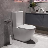 Унитаз-компакт Tornado Globo VT2-14T безободковый, белый, ультратонкое сиденье soft-close, P-trap