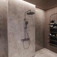 Душевая стойка VSFS-402GM, вороненая сталь