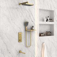 Душевой комплект VSFW-431T1RBG встраиваемый, термостатический, трехрежимный, брашированное золото