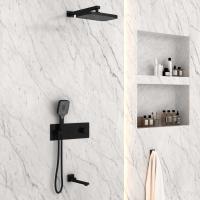 Душевой комплект VSFW-432T1MB встраиваемый, термостатический, трехрежимный, черный