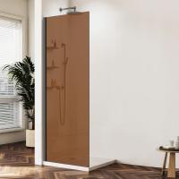 Душевая перегородка Walk-In VSW-1HWS100GSGM, 1000*2000, вороненая сталь, стекло янтарь Душевая перегородка Walk-In VSW-1HWS100GSGM, 1000*2000, вороненая сталь, стекло янтарь