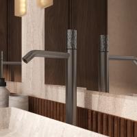 Смеситель для раковины Aura VBF-6AU2GM, вороненая сталь