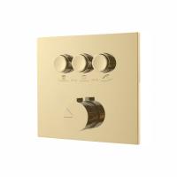 Встраиваемый смеситель для душа VSCV-431BG4 трехфункциональный, брашированное золото
