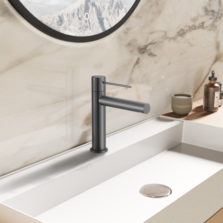 Смеситель для раковины Aspire VBF-4AS01GM, вороненая сталь