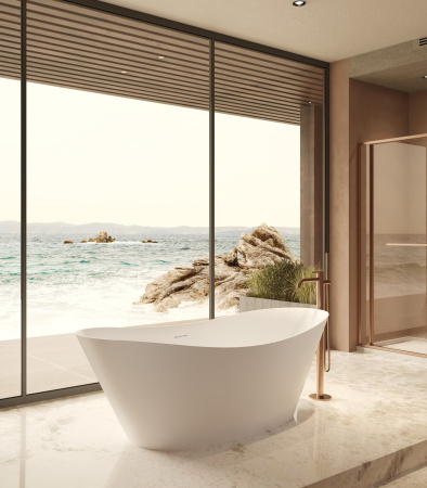 Ванна Солид Серфейс (Solid Surface) Vincea VBT-4S08MW, 1700*780*620, белый матовый, щелевой перелив
