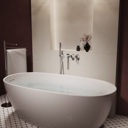 Смеситель для ванны Вилла (Villa) VTFW-1VL1CH, встраиваемый, хром