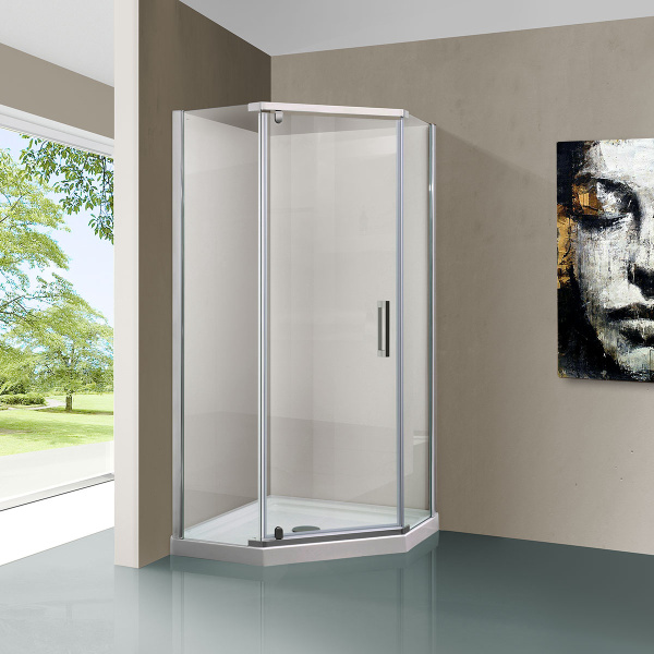 Душевой уголок Stresa VSP-1S900CL, 900*900, хром, стекло прозрачное  Душевой уголок Stresa VSP-1S900CL, 900*900, хром, стекло прозрачное