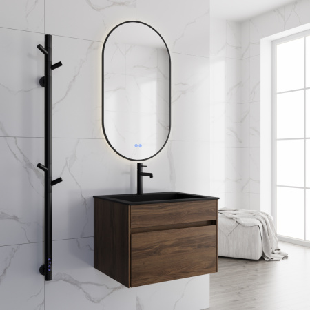 База под раковину Кьяра (Chiara) 600 подвесная, 1 выкатной ящик микролифт, Дуб Чарльстон (C.Oak)