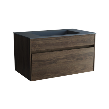 База под раковину Кьяра (Chiara) 800 подвесная, 1 выкатной ящик микролифт, Дуб Чарльстон (C.Oak)