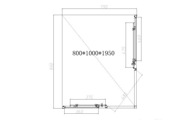 Душевой уголок Slim-N VSS-4SN8010CGB, 1000*800, черный, стекло тонированное Душевой уголок Slim-N VSS-4SN8010CGB, 1000*800, черный, стекло тонированное