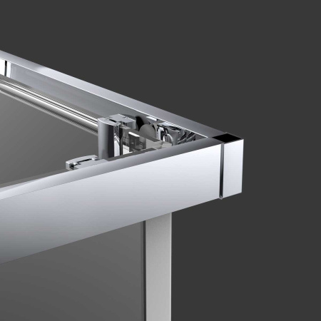 Душевой уголок Альфа (Alpha) VSS-3AL900CL, 900*900, хром, стекло прозрачное