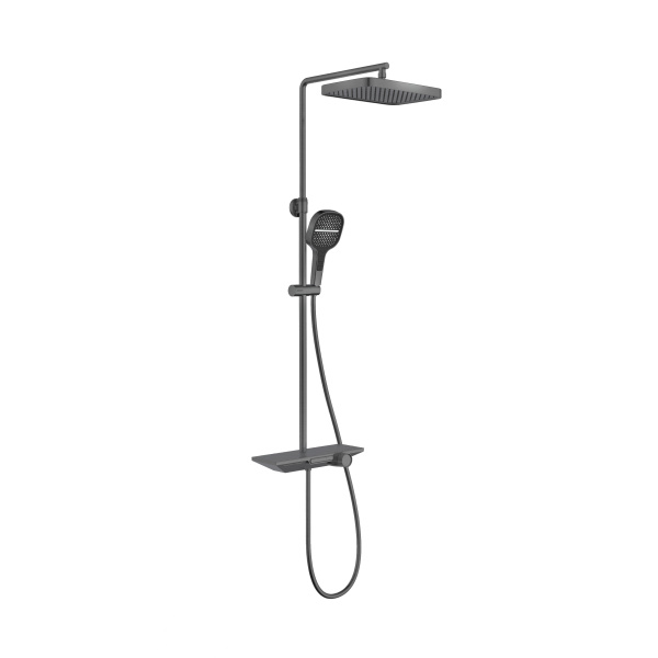 Душевая стойка VSFS-411GM с изливом, вороненая сталь