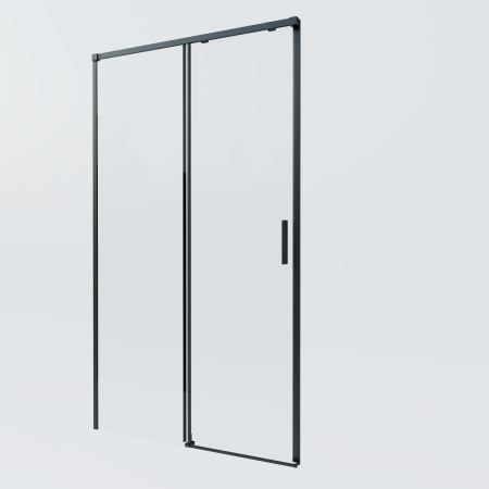 Душевая дверь Софт 2 (Soft 2) VDS-3SO2110CLB, 1100, черный, стекло прозрачное