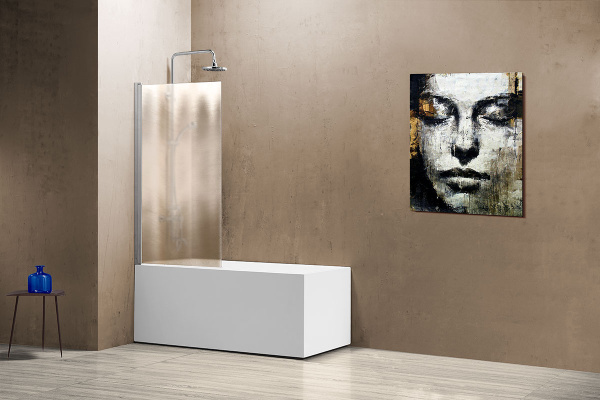 Душевая шторка на ванну VSB-11800CH, 800*1400, хром, стекло шиншилла