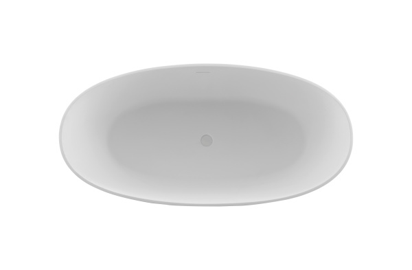 Ванна Солид Серфейс (Solid Surface) Vincea VBT-4S06-1600MW, 1600*750*560, белый матовый, щелевой перелив