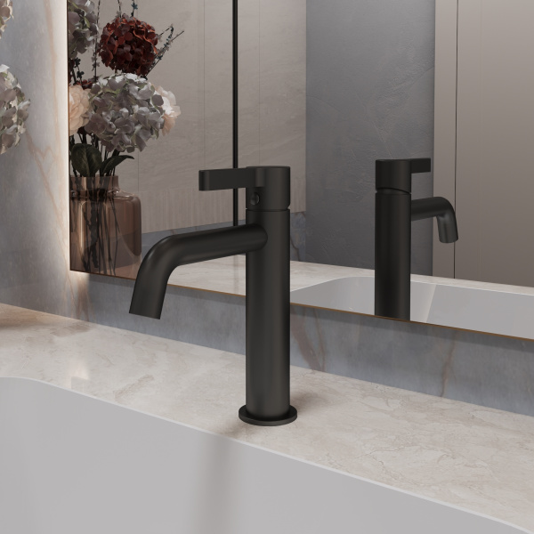 Смеситель для раковины Villa VBF-1VL1MB однорычажный, черный Смеситель для раковины Villa VBF-1VL1MB однорычажный, черный