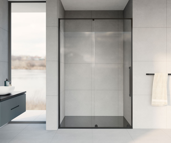 Душевая дверь Arno VPS-1A120CLB, 1200, черный, стекло прозрачное Душевая дверь Arno VPS-1A120CLB, 1200, черный, стекло прозрачное