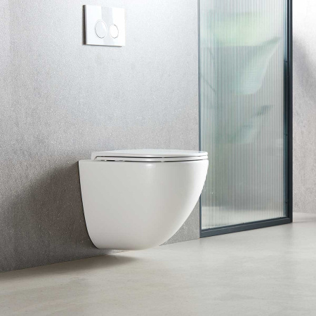 Унитаз подвесной Bien VT1-51T Tornado, цвет белый, ультратонкое soft-close сиденье