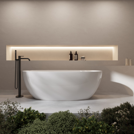 Ванна акриловая Vincea VBT-601-1600, 1600*800*580, цвет белый, слив-перелив в комплекте, белый