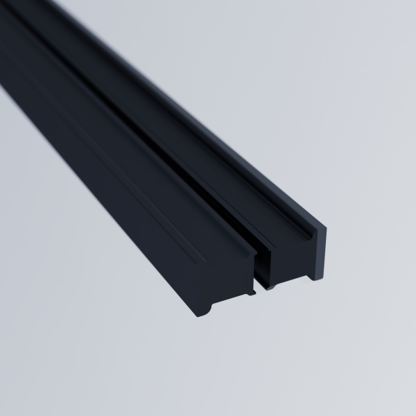 Душевая дверь Альфа (Alpha) VPSW-3AL100CLB, 1000, черный, стекло прозрачное