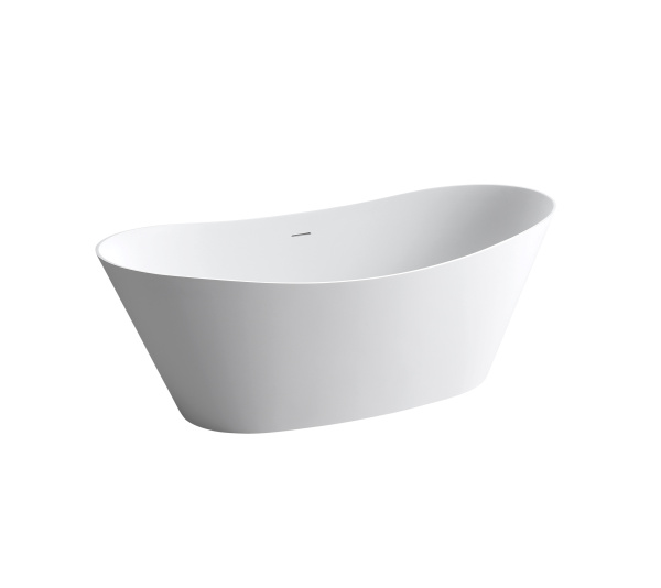 Ванна Солид Серфейс (Solid Surface) Vincea VBT-4S08MW, 1700*780*620, белый матовый, щелевой перелив