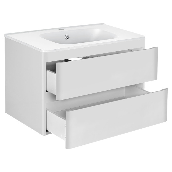 База под раковину Vico 800 подвесная, 2 выкатных ящика soft close, G.White