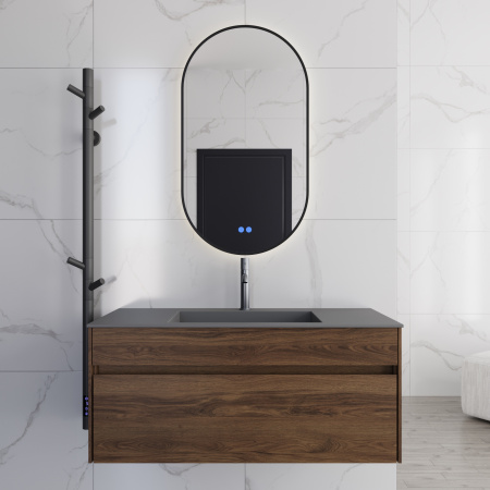 База под раковину Кьяра (Chiara) 1000 подвесная, 1 выкатной ящик микролифт, Дуб Чарльстон (C.Oak)