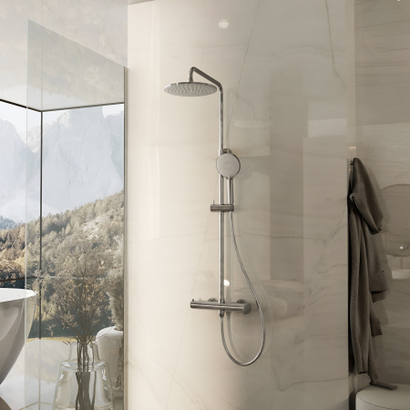 Душевая стойка Рондо (Rondo) VSFS-1R0CH без излива, хром