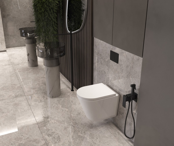 Унитаз подвесной Tornado Vito VT1-23T, полн. закрытый, цвет белый, ультратонкое soft-close сиденье