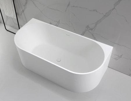 Ванна Солид Серфейс (Solid Surface) Vincea VBT-4S07-1700MW, 1700*800*550, белый матовый, щелевой перелив