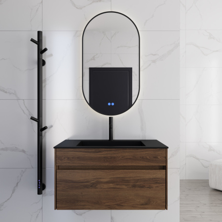 База под раковину Кьяра (Chiara) 800 подвесная, 1 выкатной ящик микролифт, Дуб Чарльстон (C.Oak)