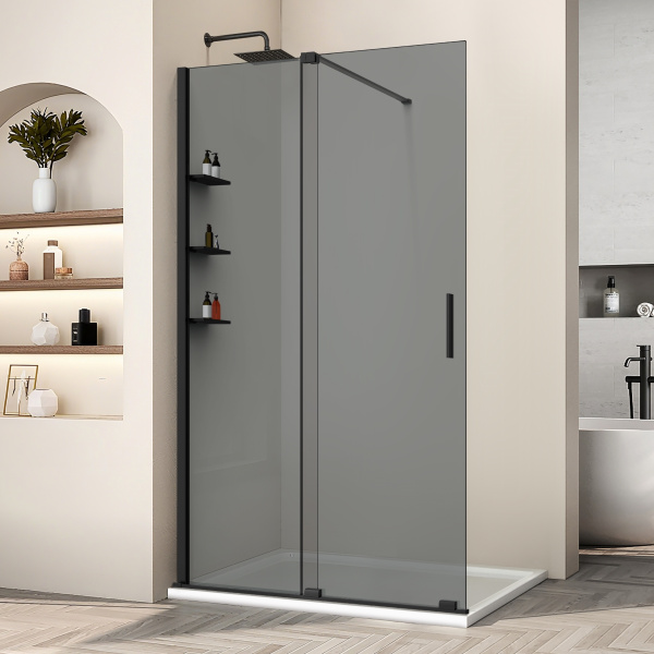 Душевая перегородка Walk-In VSW-1WSL120CGB, 1200*2000, черный матовый, стекло тонированное Душевая перегородка Walk-In VSW-1WSL120CGB, 1200*2000, черный матовый, стекло тонированное