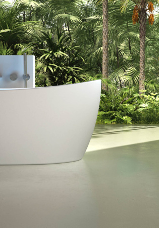 Ванна из искусственного камня Vincea VBT-6S03MW, 1700*800*630, белый мат., слив-перелив в комплекте