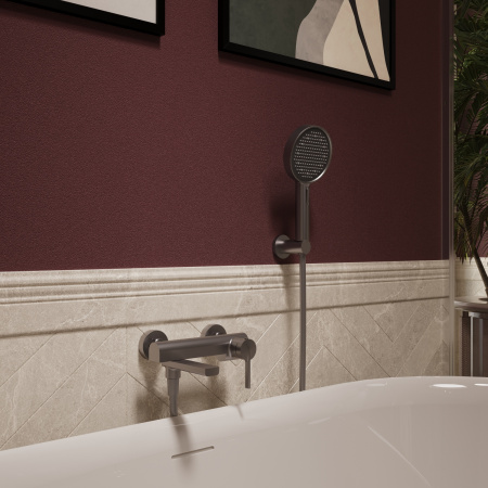 Смеситель для ванны ТГ (TG) VTFW-5TG2GM, вороненая сталь