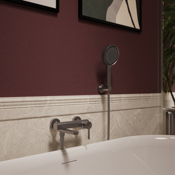 Смеситель для ванны ТГ (TG) VTFW-5TG2GM, вороненая сталь