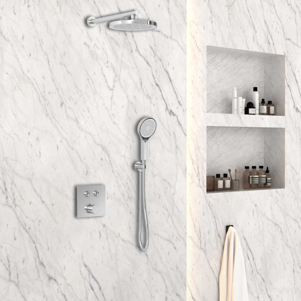 Душевой комплект VSFW-4212CH встраиваемый, двухрежимный, хром
