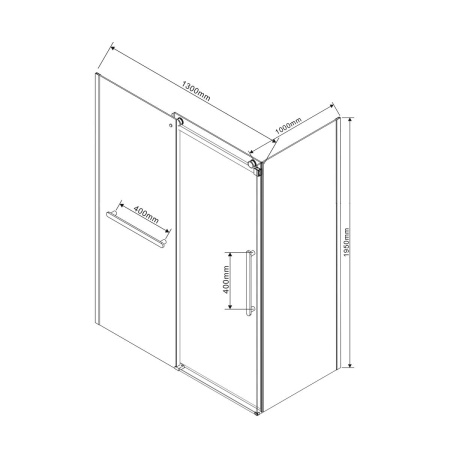 Душевой уголок Комо Софт (Como Soft) VSR-1CS1013CL, 1300*1000, хром, стекло прозрачное