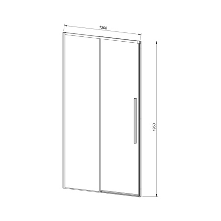 Душевая дверь Слим-Н (Slim-N) VDS-4SN130CLB, 1300, черный, стекло прозрачное