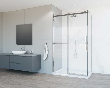 Душевой уголок Комо Софт (Como Soft) VSR-1CS1013CL, 1300*1000, хром, стекло прозрачное