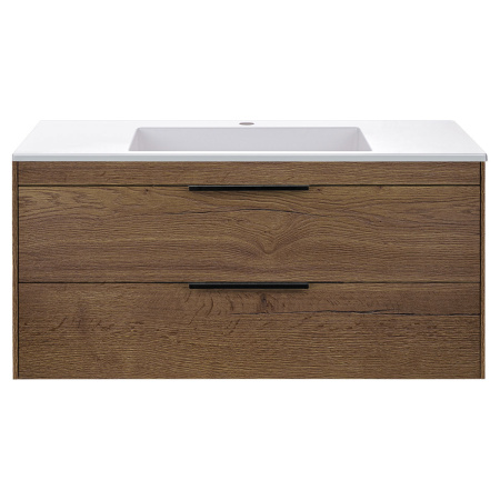 База под раковину Кьяра 2D (Chiara 2D) 1000 подвесная, 2 выкатных ящика микролифт, Дуб табак (T.Oak)