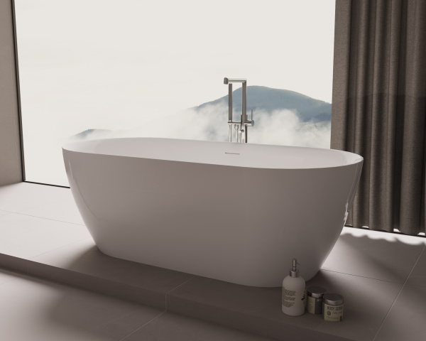 Ванна акриловая Vincea VBT-705-1800, 1800*800*585, цвет белый, щелевой перелив, слив белый