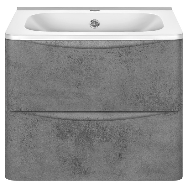 База под раковину Paola 600 подвесная, 2 выкатных ящика soft close, Beton