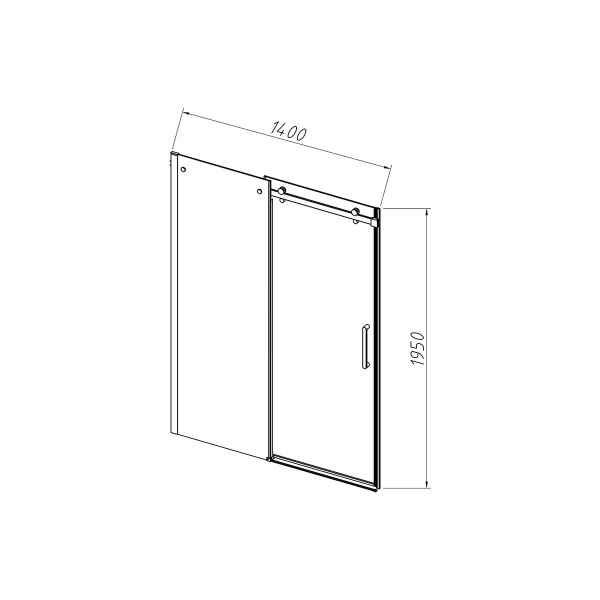 Душевая дверь Como-N VDS-4CN140CGB, 1400, черный, стекло тонированное Душевая дверь Como-N VDS-4CN140CGB, 1400, черный, стекло тонированное