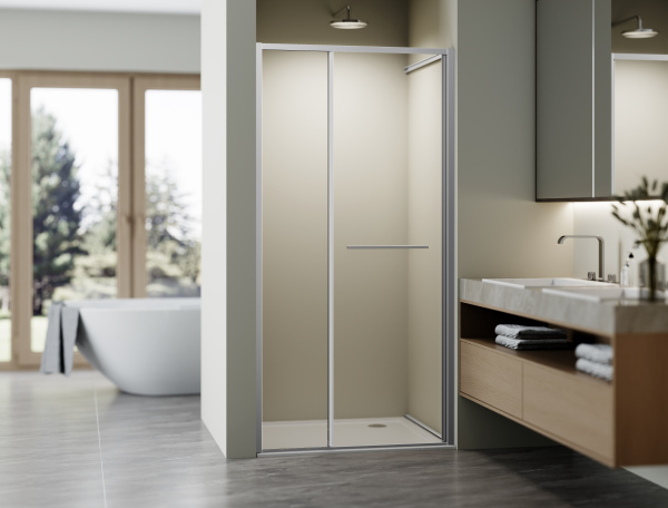 Душевая дверь Альфа (Alpha) VPSW-3AL900CL, 900, хром, стекло прозрачное